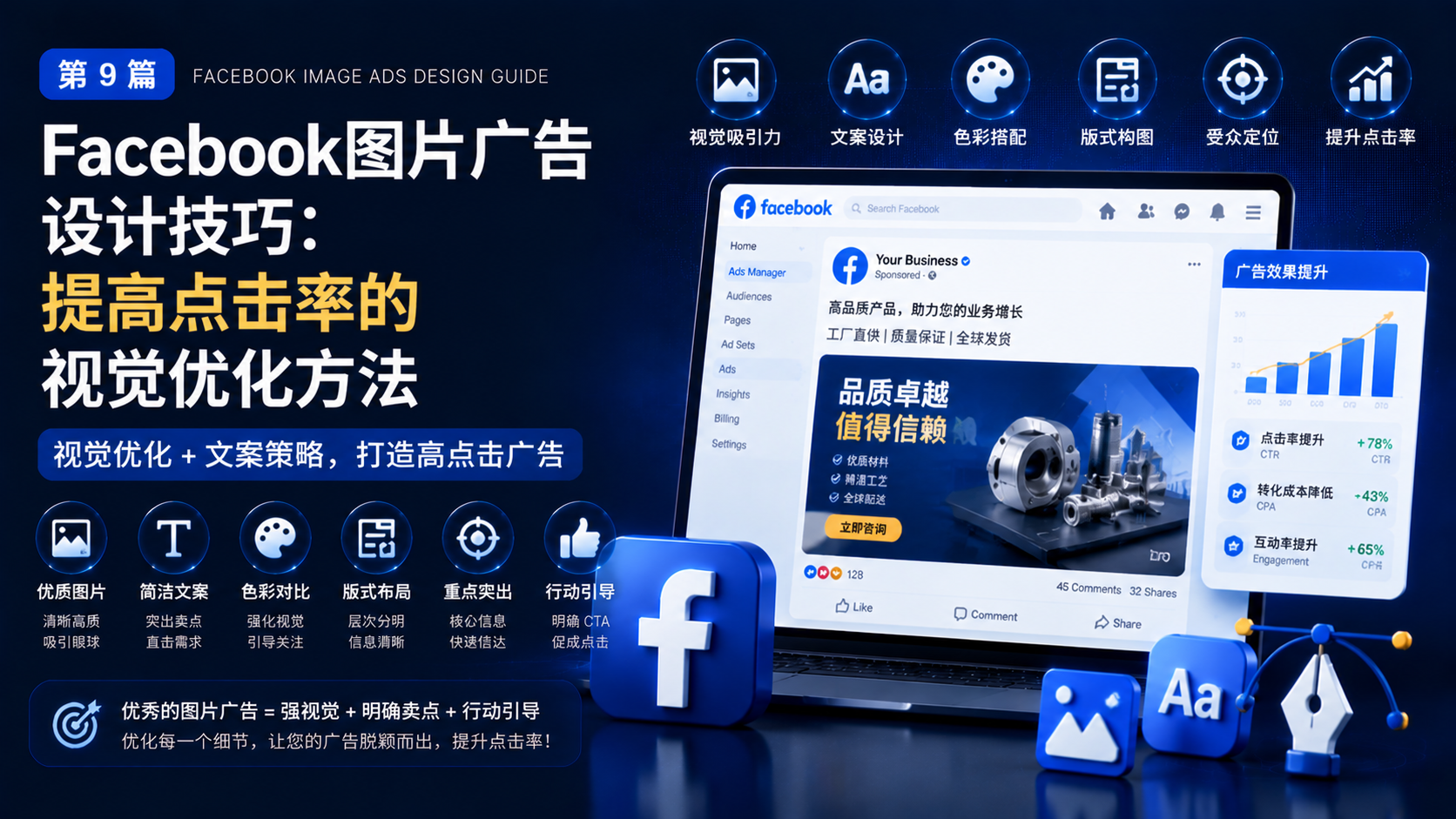 Facebook图片广告设计技巧：提高点击率的视觉优化方法